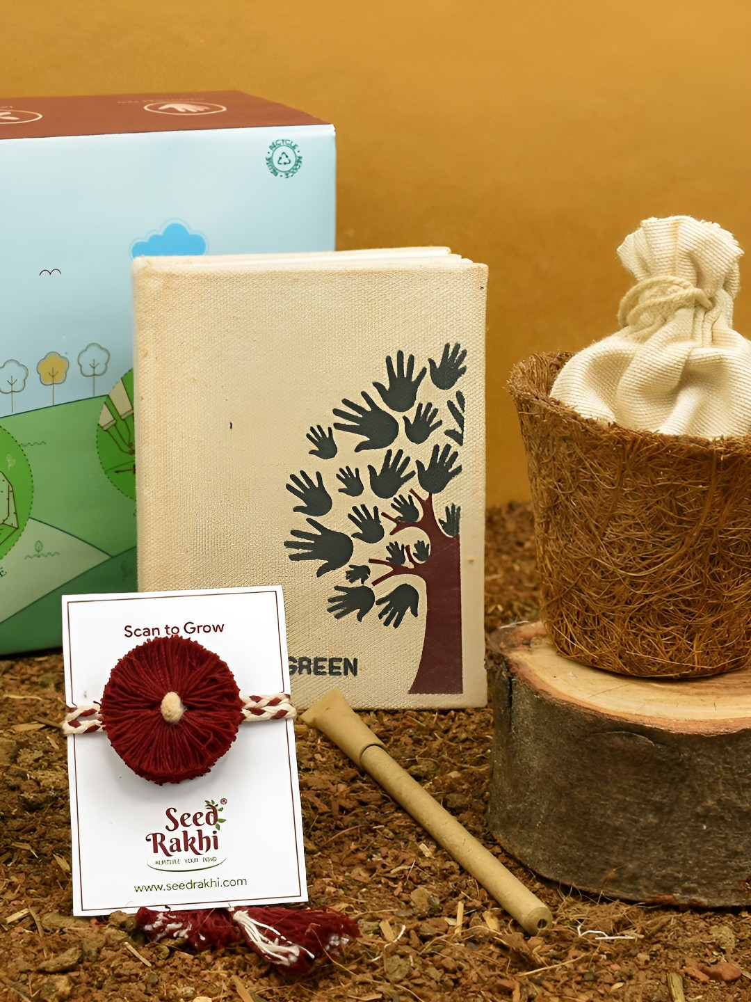Indigifts Plantable Rakhi Gift Set