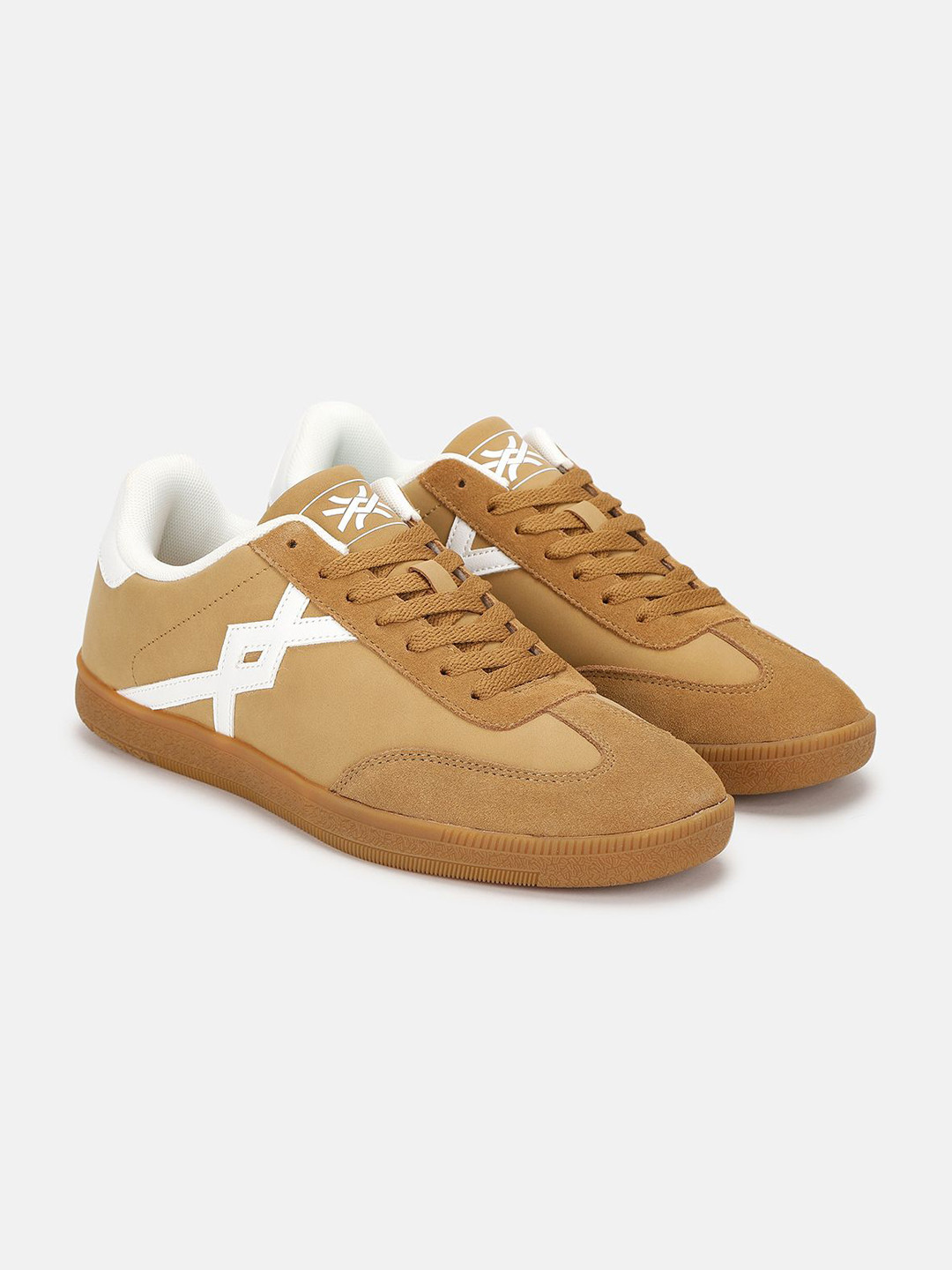 United Colors of Benetton Men Solid Regular Lace Ups Round Toe PU Sneakers