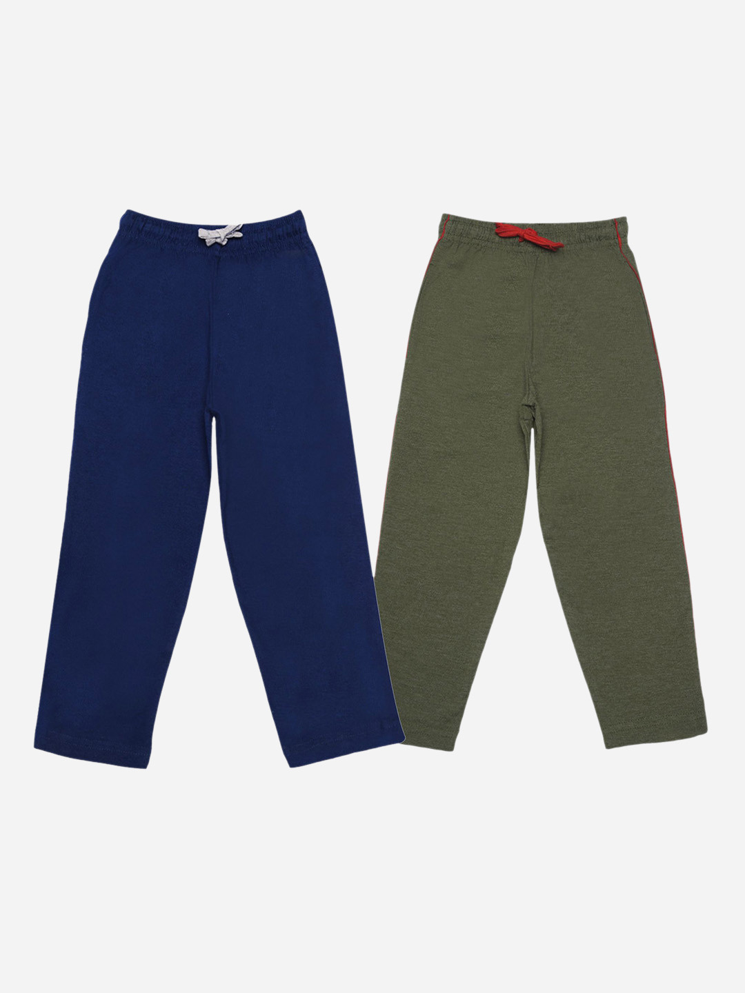 Dollar Champion Kidswear Pack of 2 Boys Regular Fit Mid-Rise Cotton Flat-Front Trousers