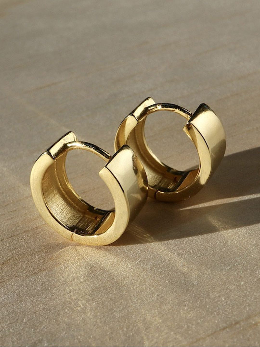 VAGHBHATT Men Stainless Steel Circular Hoop Earrings