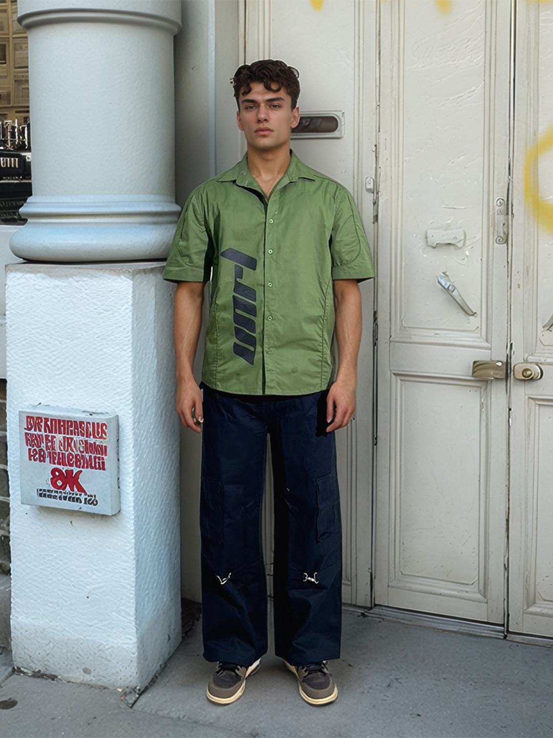 UNRL Graphic Logo Relaxed Fit Casual Shirt