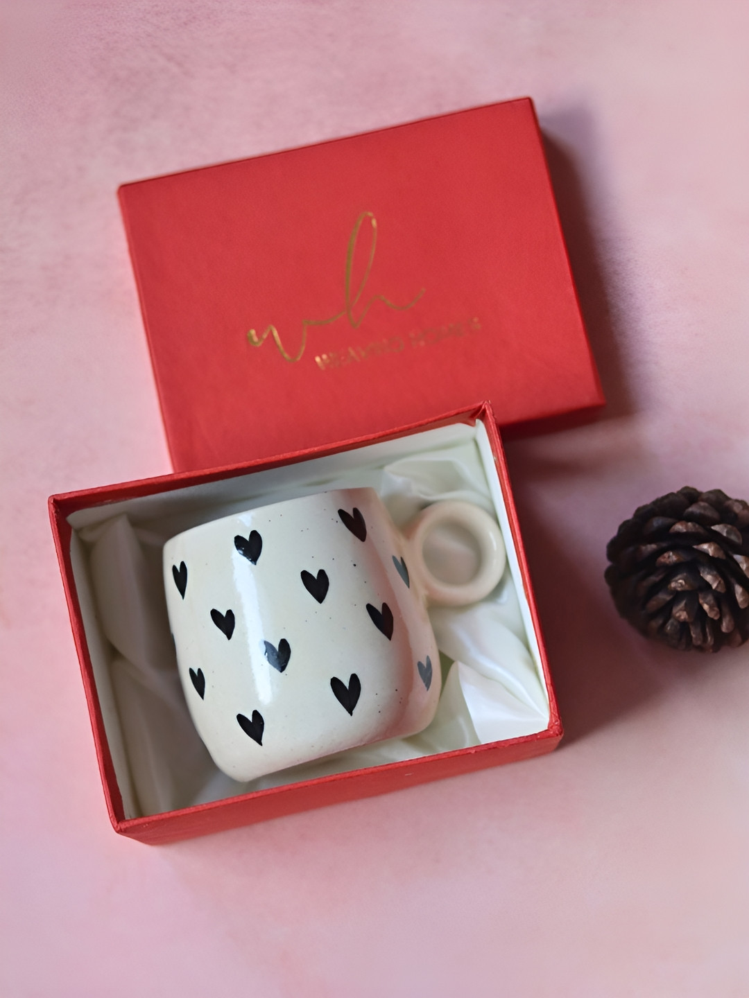 WEAVING HOMES I Love U Every Day From My Heart White Conversational Ceramic Microwave Safe Mug-220ml