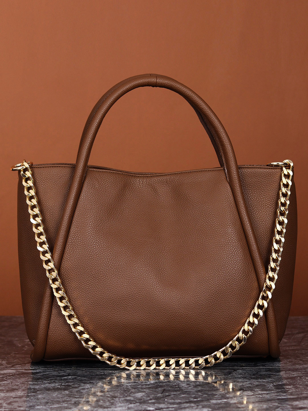 White Lily Women PU Oversized Structured Handheld Bag