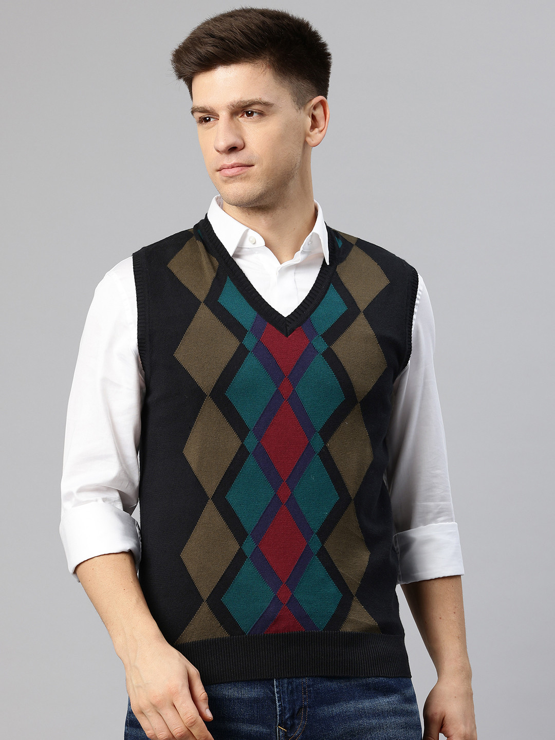 Pierre Carlo Men Argyle Sweater Vest