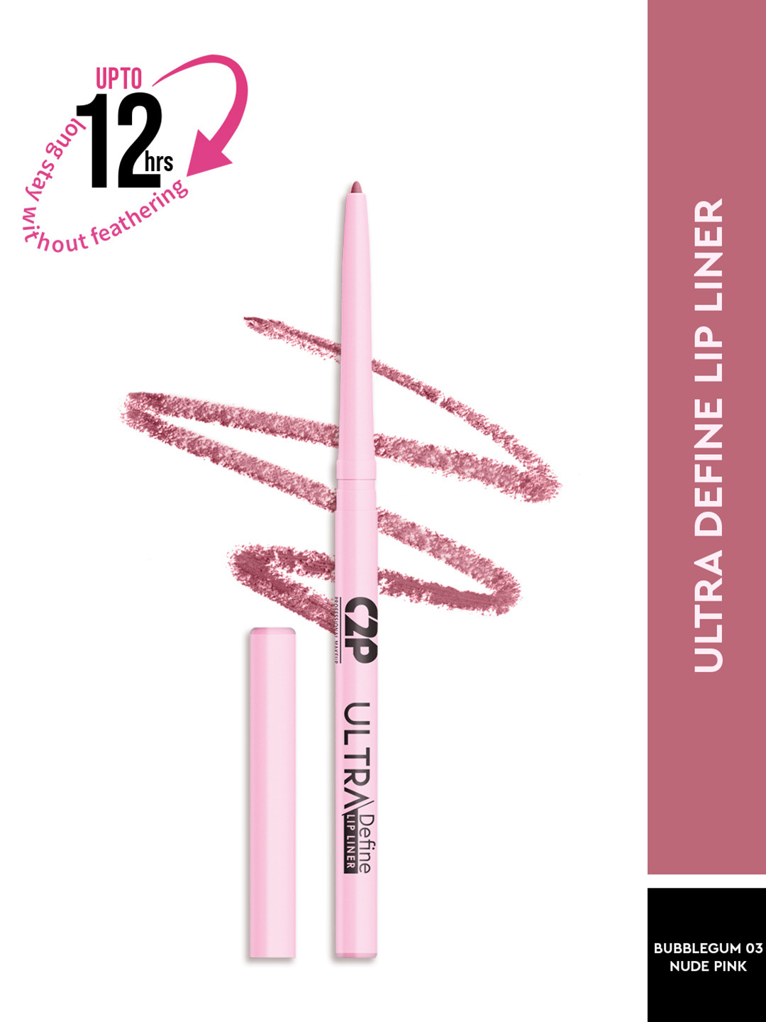 C2P PROFESSIONAL MAKEUP Ultra Define Matte Finish Lip Liner 0.27g - Bubblegum 03