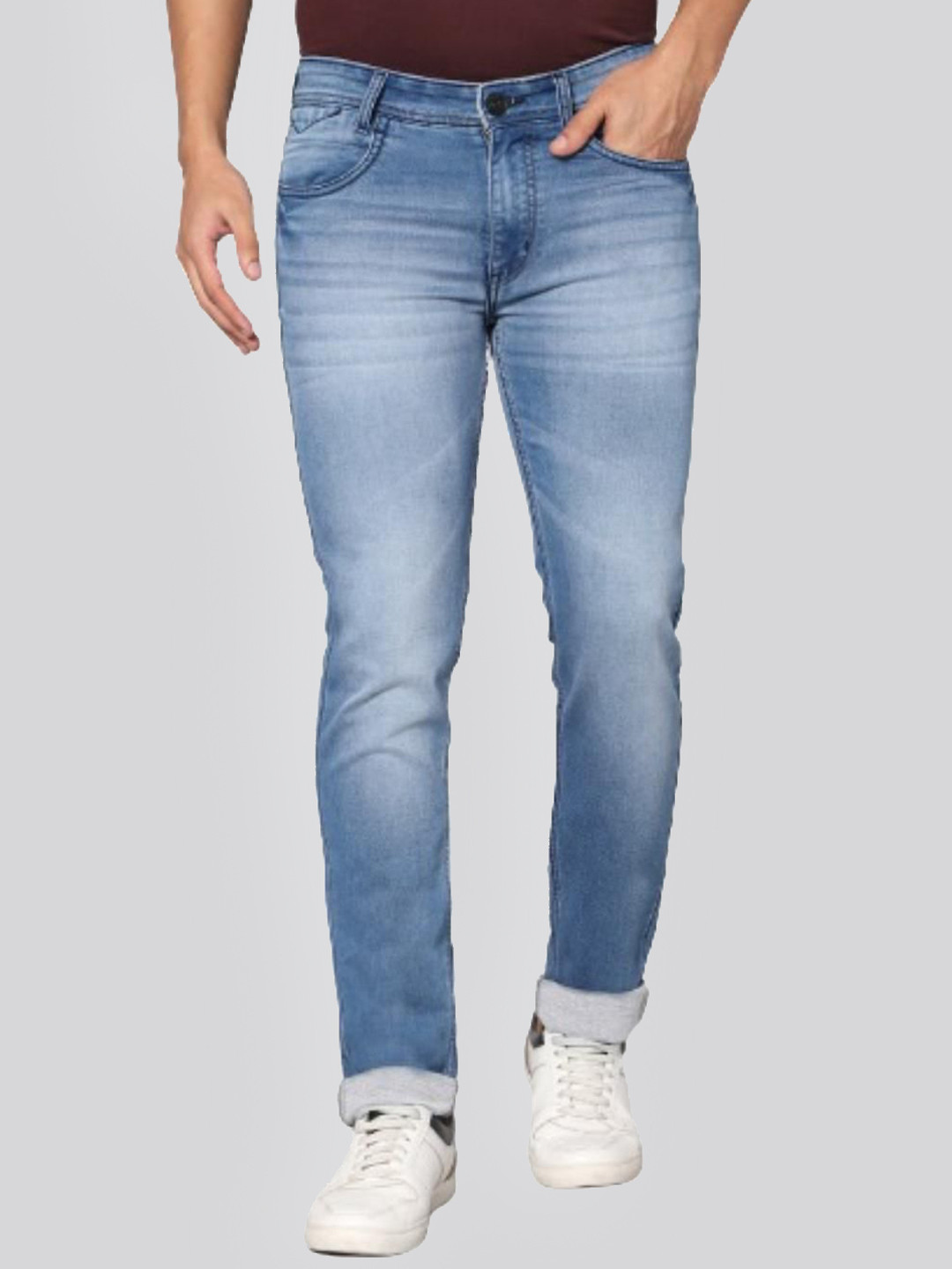 RJ Denim Men Slim Fit Heavy Fade Stretchable Jeans