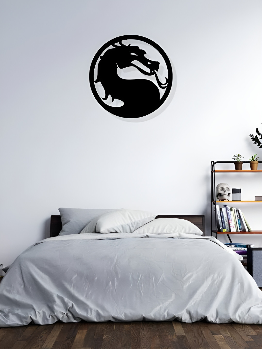 ARTROOMS Dragon Metal Matte Hanging Hall Signs and Plaques-25In