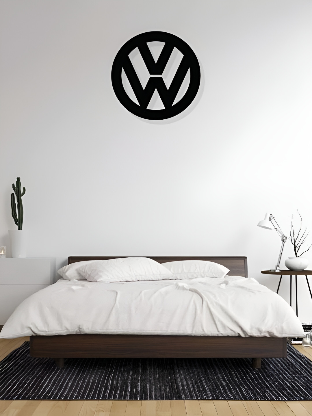 ARTROOMS Volkswagen Logo Metal Matte Hanging Hall Signs and Plaques-14In