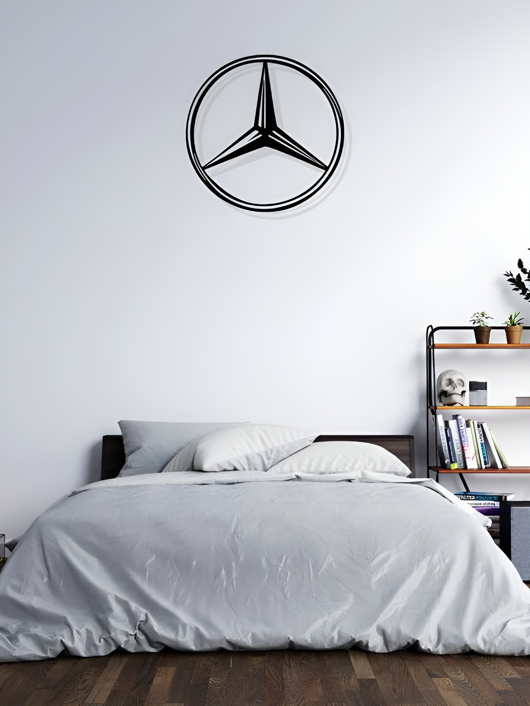 ARTROOMS Mercedes Logo Metal Matte Hanging Hall Signs and Plaques-25In