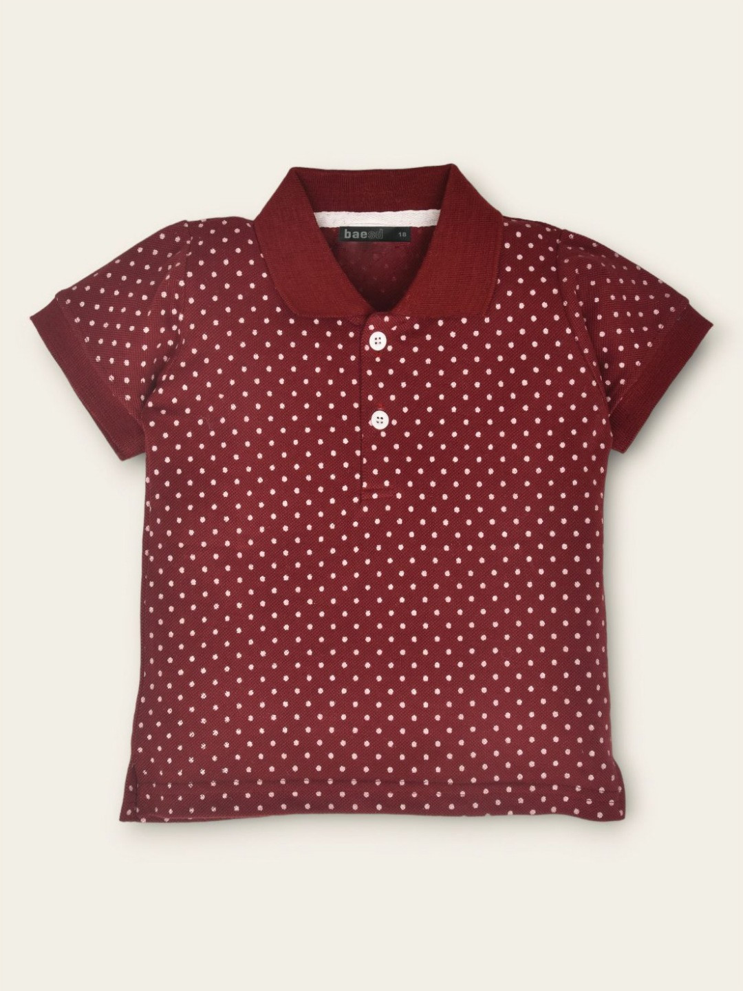 BAESD Boys Micro or Ditsy Printed Polo Collar T-shirt