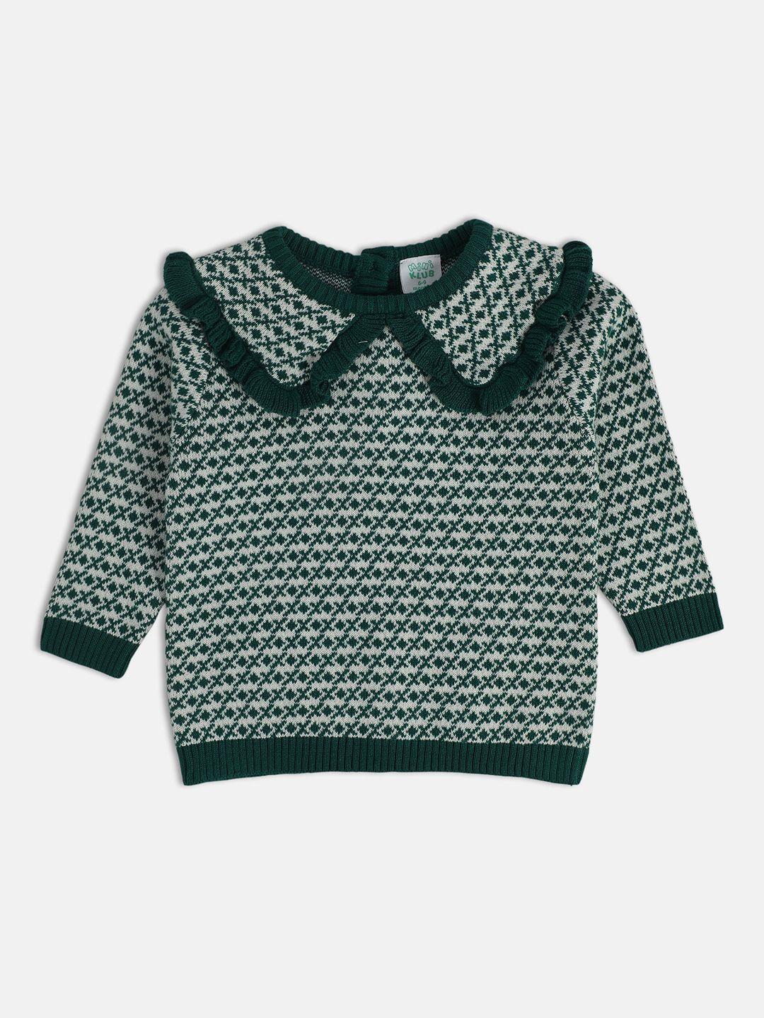 MINI KLUB Girls Geometric Printed Pullover Sweaters