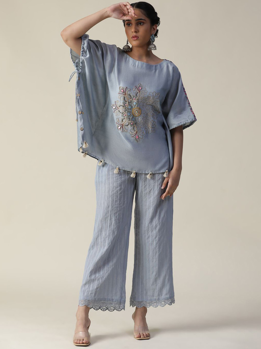 ARPITA SULAKSHANA Embroidered Kaftan Top With Trouser