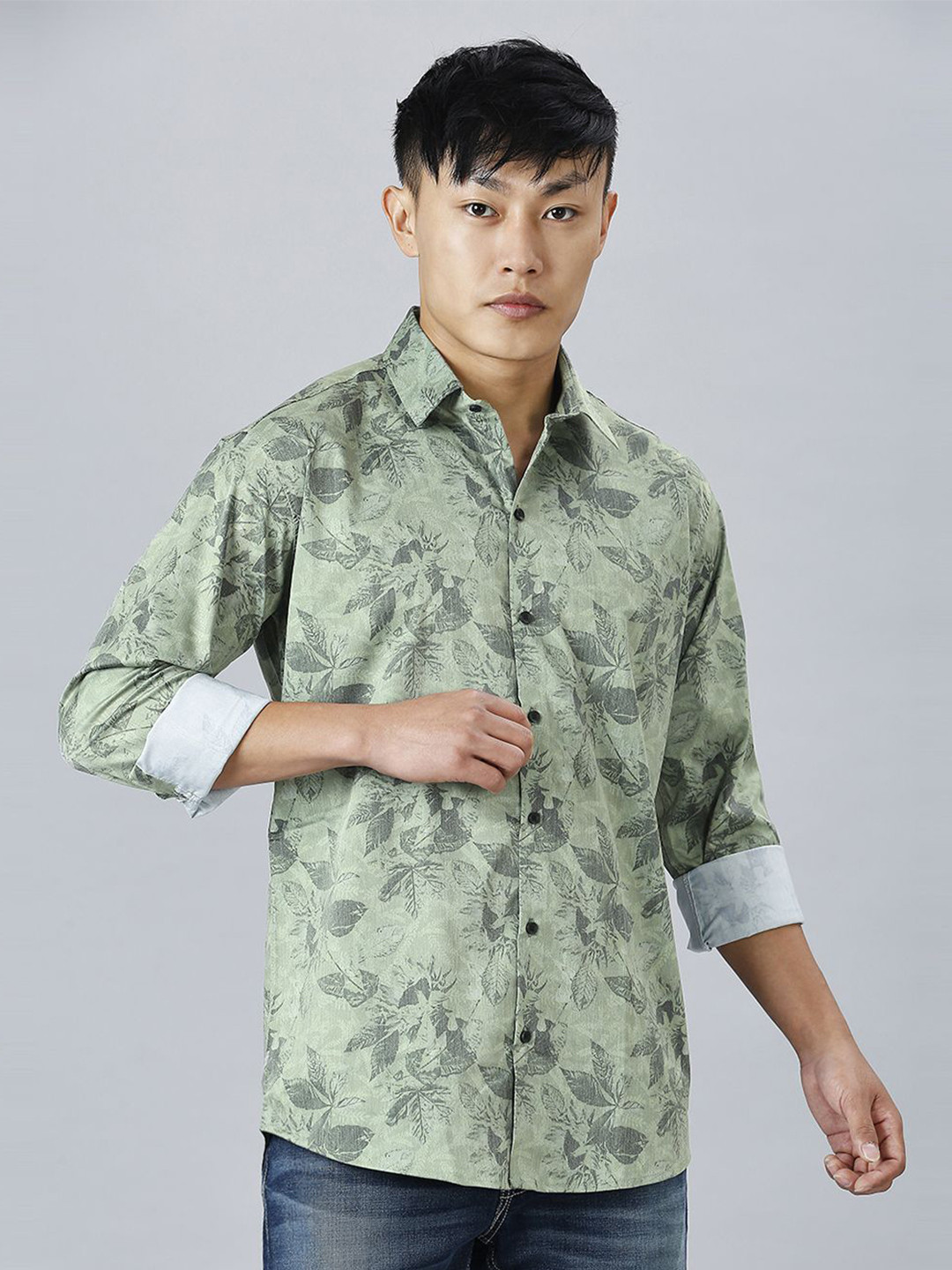 TRYBUY.IN Men Standard Floral Printed Opaque Casual Shirt