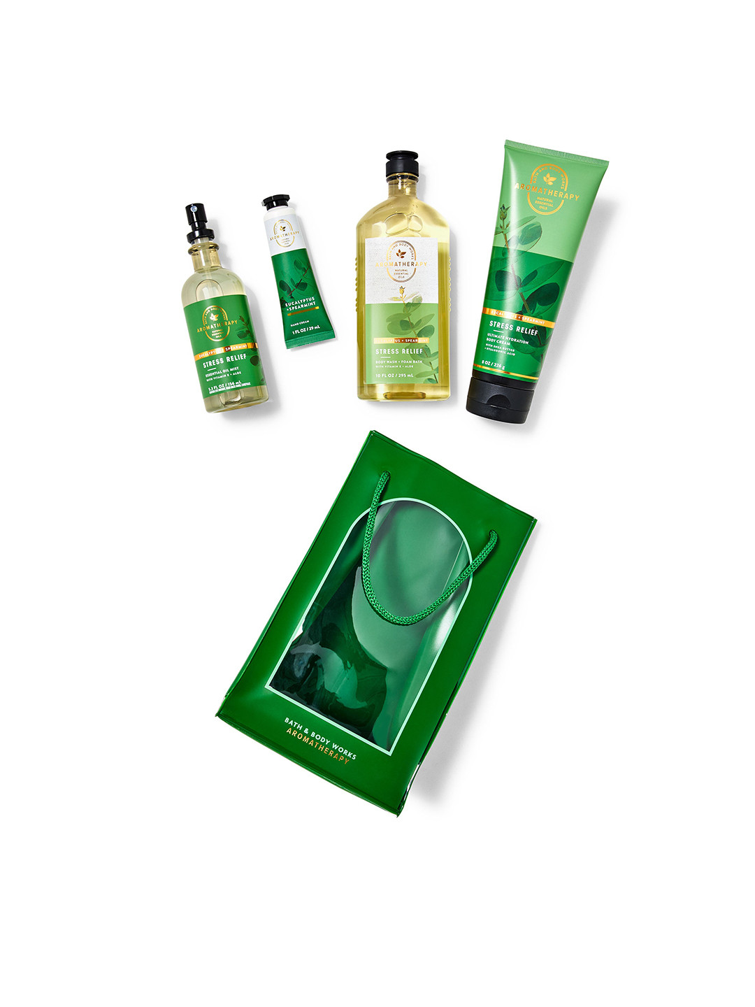 Bath & Body Works Eucalyptus + Spearmint Stress Relif Bath & Body Gift Set