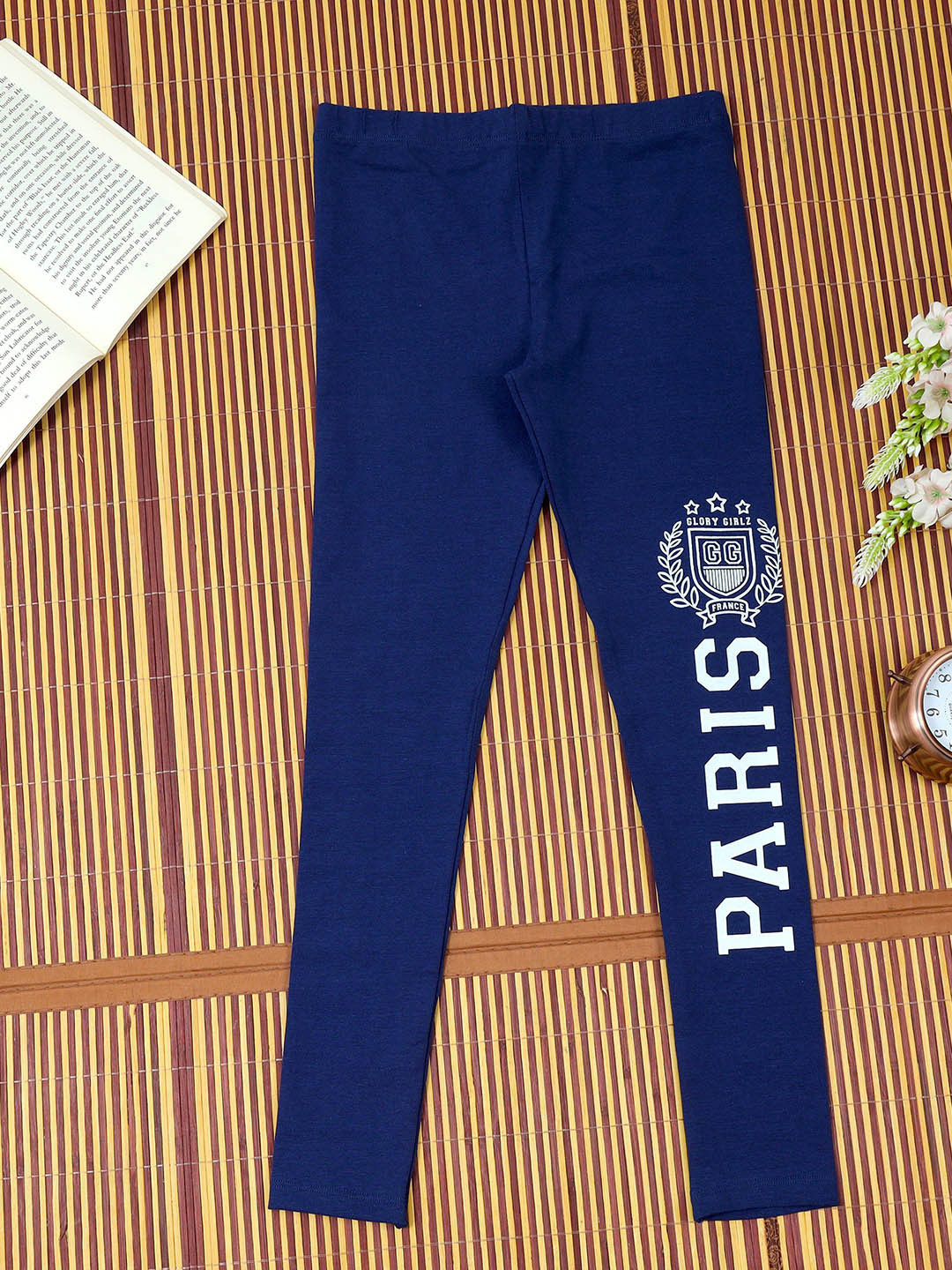 The Lion and The Fish Girls Paris Solid Berry Blue Track Pant