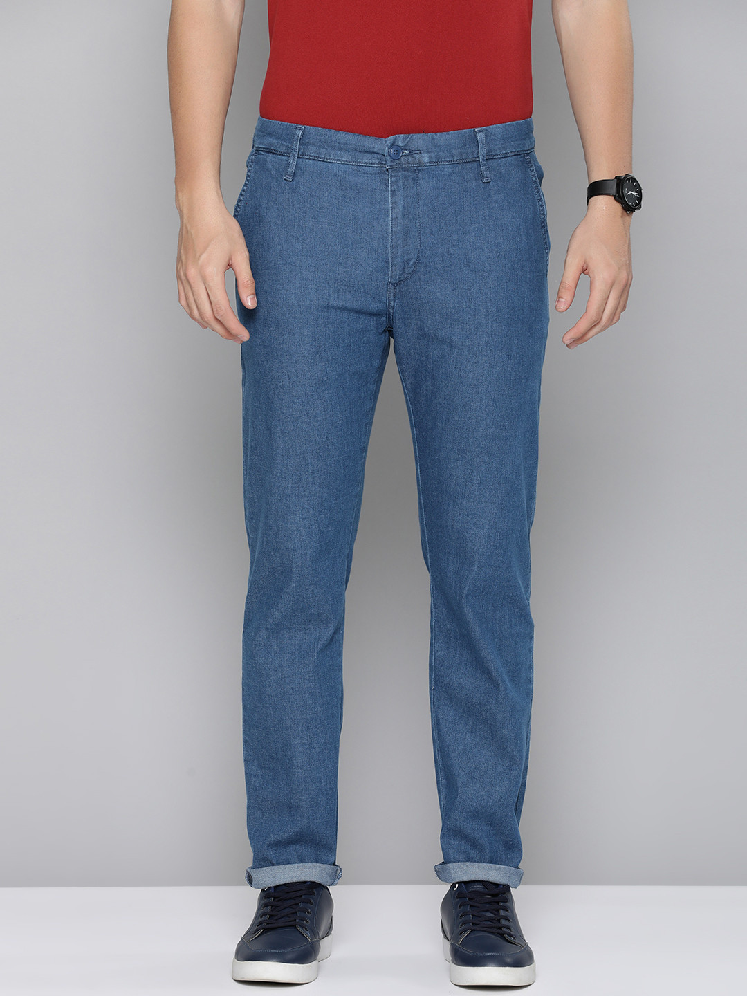 Levis Tapered Fit Chambray Chino Trousers