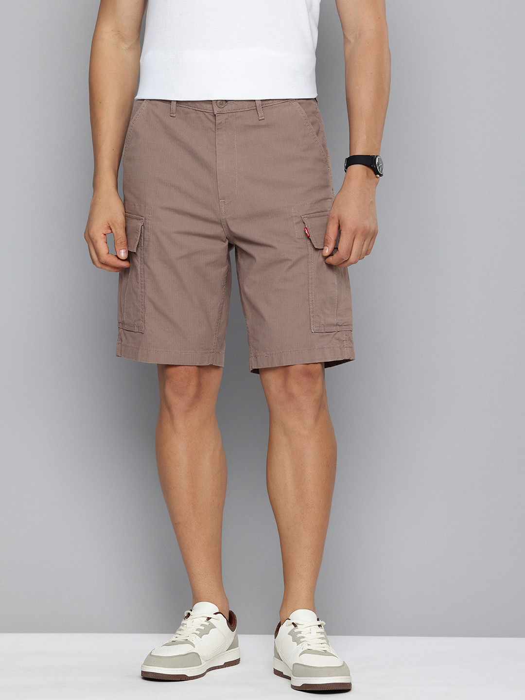 Levis Men Solid Cargo Shorts