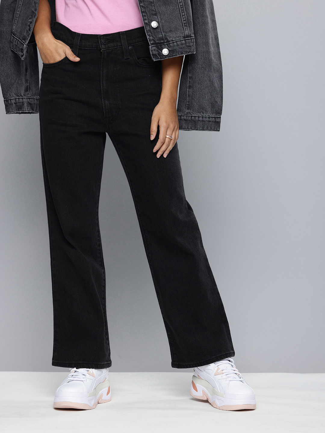 Levis Women Ribcage Bootcut High-Rise Light Fade Stretchable Jeans