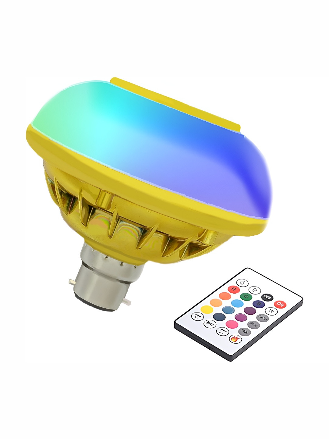 ENORMITY Yellow & White Wireless Music Playing Remote Controller LED Smart Bulb