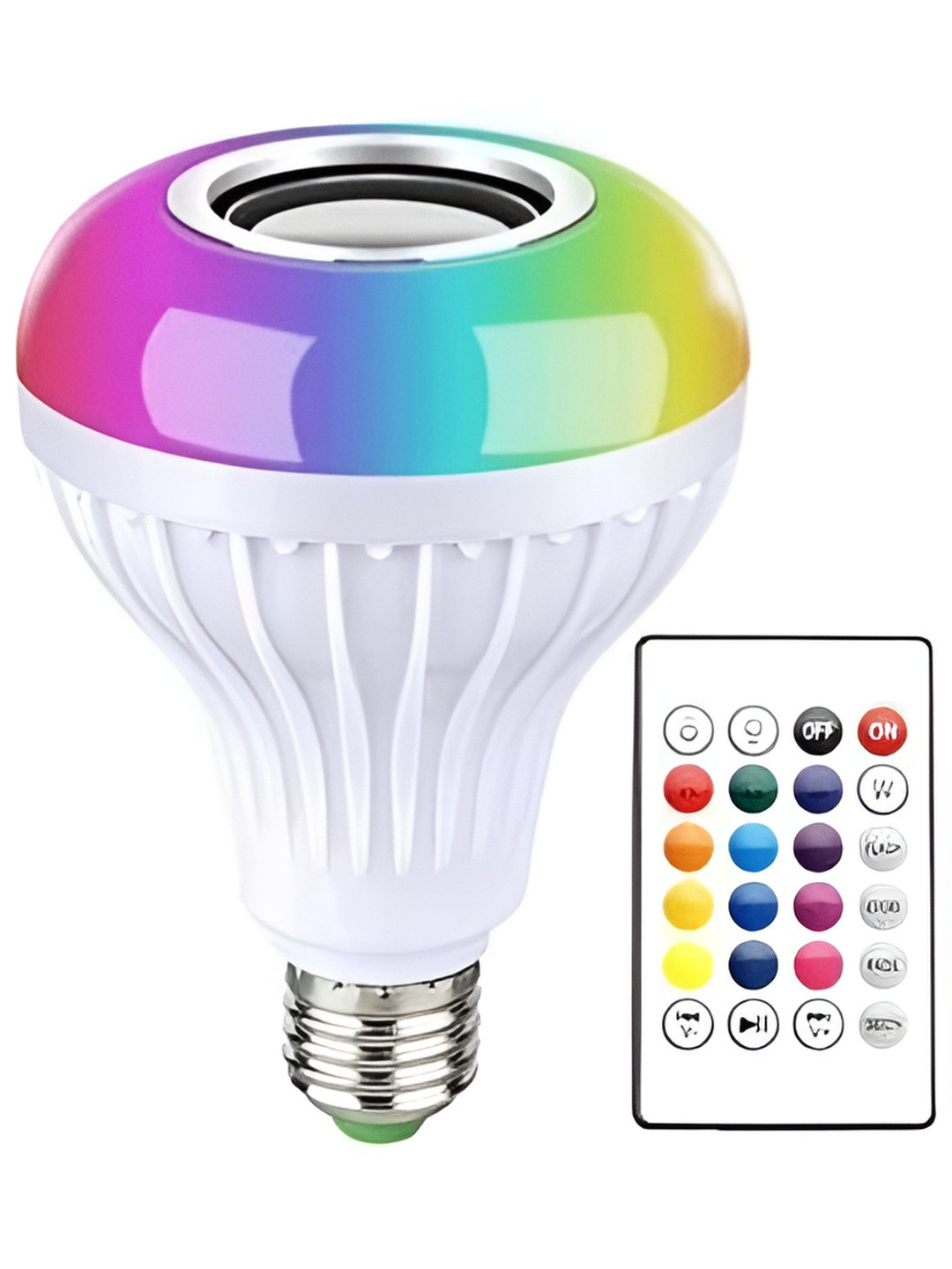 ENORMITY White & Green Wireless Music Playing Remote Controller LED Smart Light Bulb