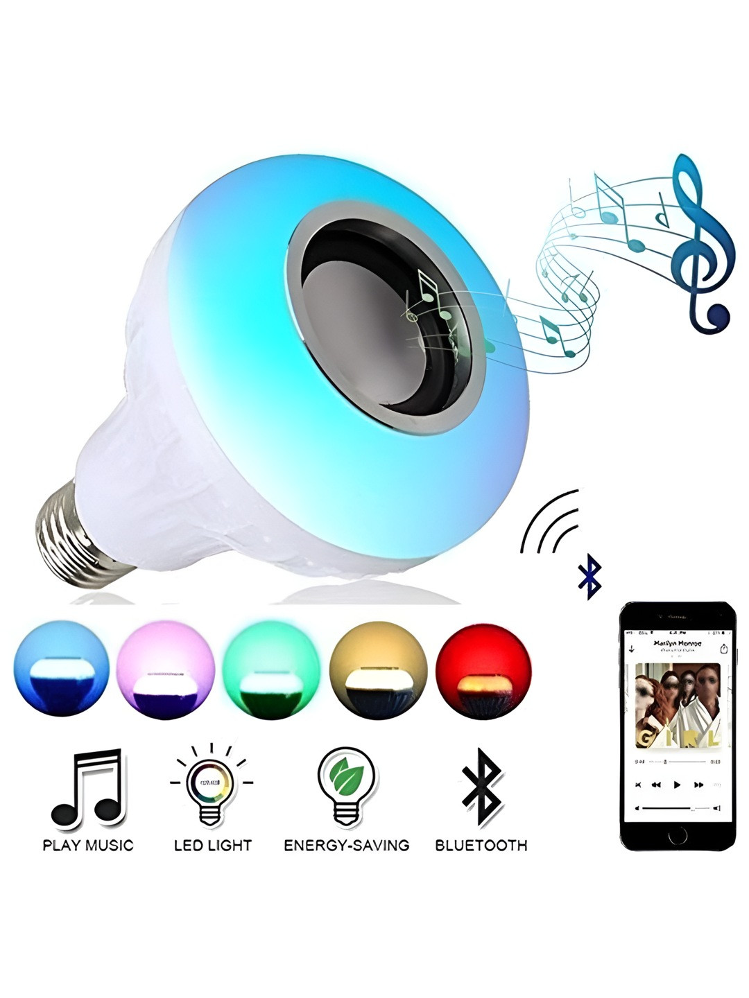 ENORMITY White Remote Controller LED Smart Light Bulb