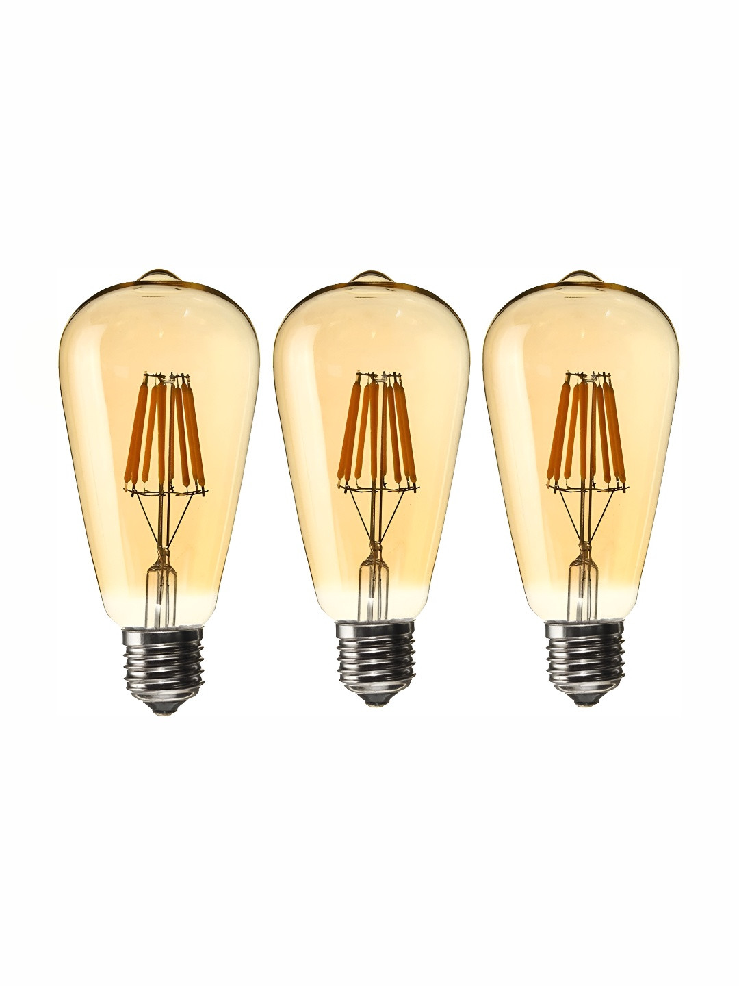 ENORMITY Yellow 3 Pieces 4W Filament Edison Bulb with E27 Base  Lamp