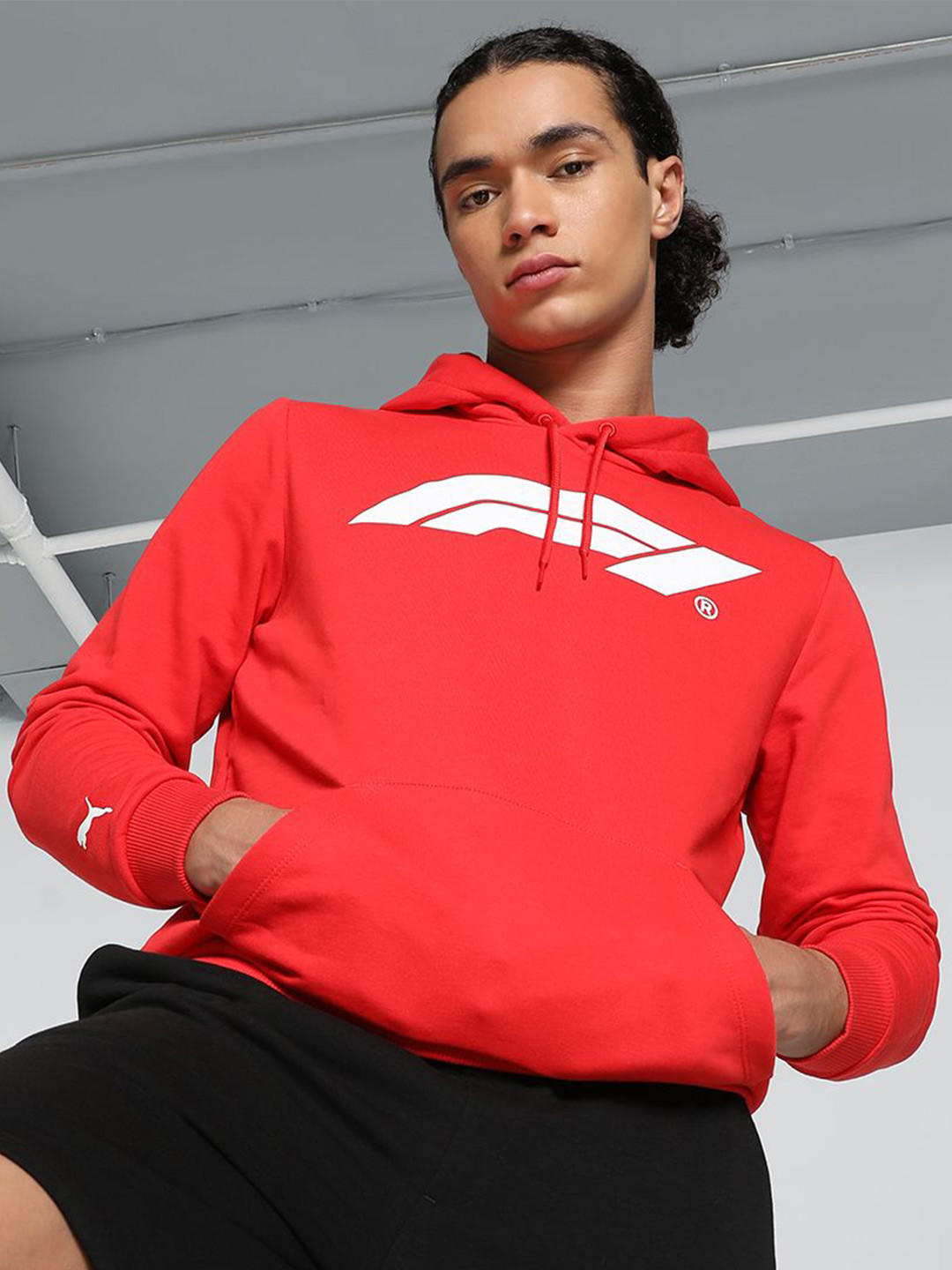 PUMA Motorsport Men Hooded Motorsport Logo Sweatshirt