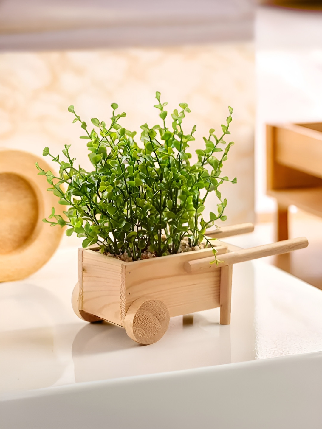 The Better Home Green & Beige Artificial Plant With Pot