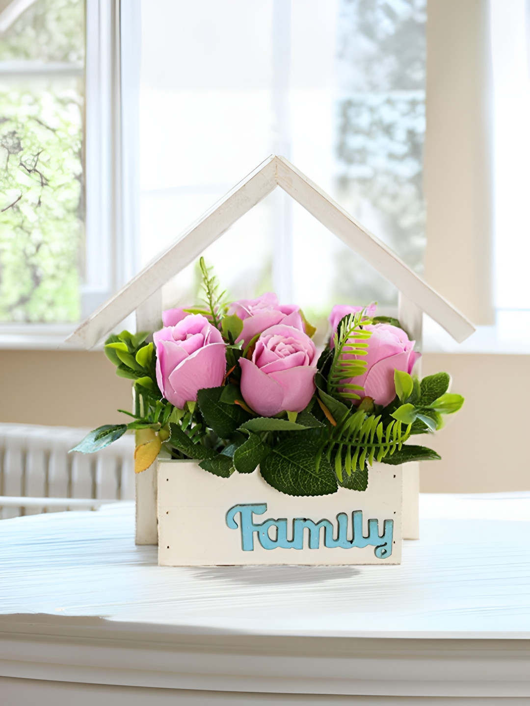 The Better Home Pink & Green Rose Plant With Pot