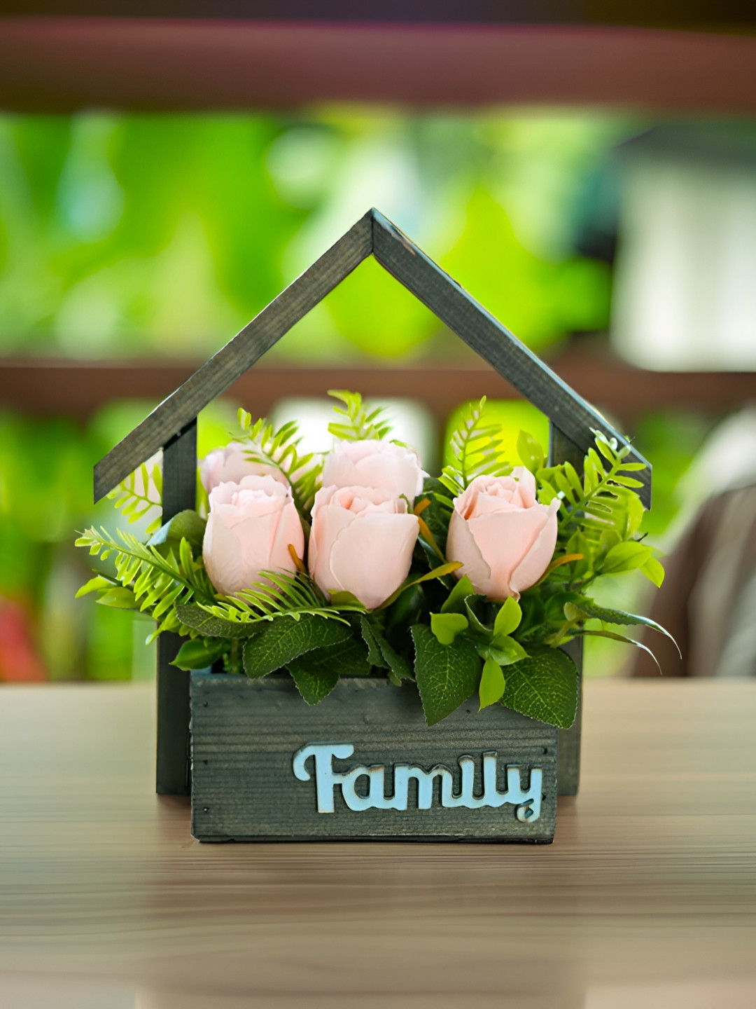 The Better Home Pink Artificial Rose Plant With Pot