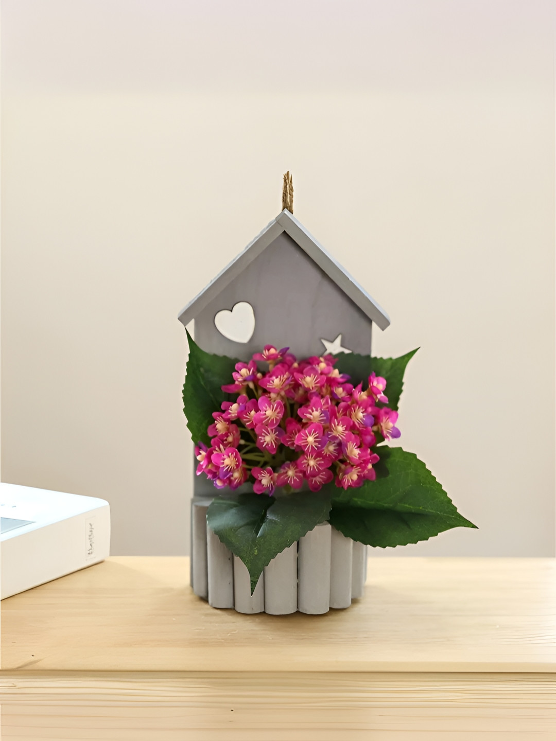 The Better Home Pink & Green Hanging Artificial Flower With Pot