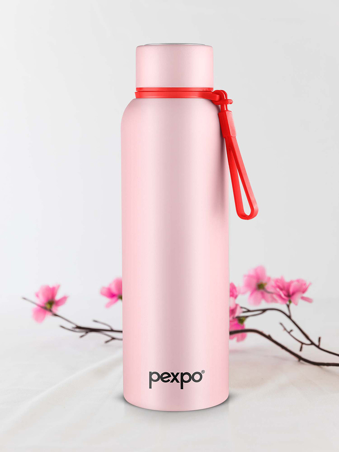 Pexpo Bravo Pink Solid Stainless Steel Double Wall Vacuum Flask - 1L