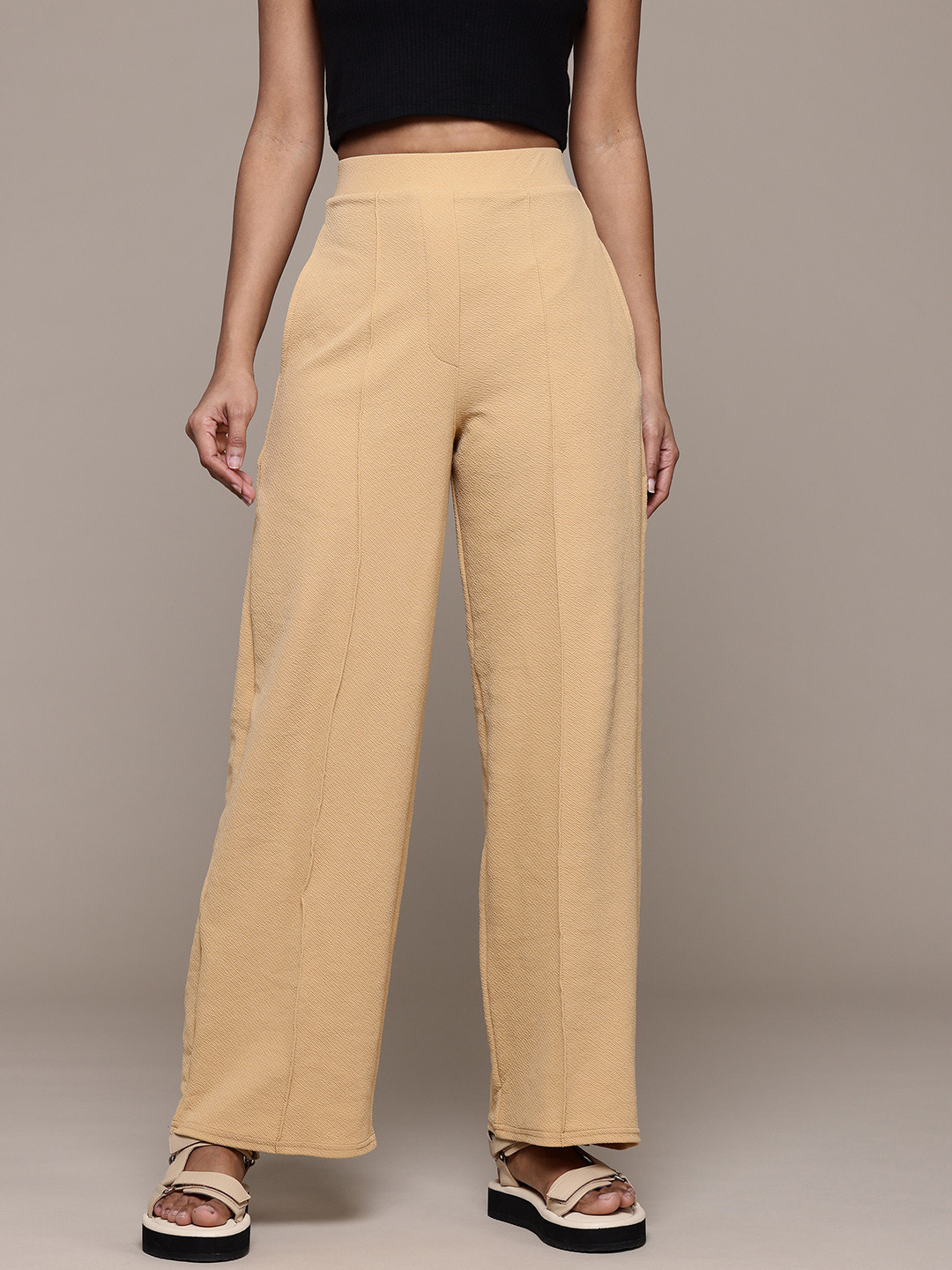 Roadster Smart High-Rise Wrinkle Free Trousers