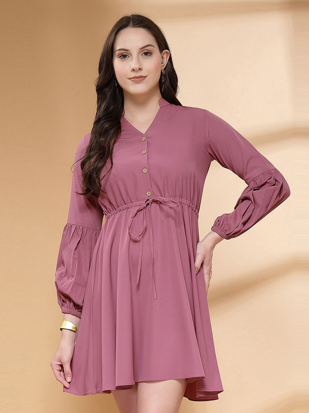 Selvia Crepe Fit & Flare Dress