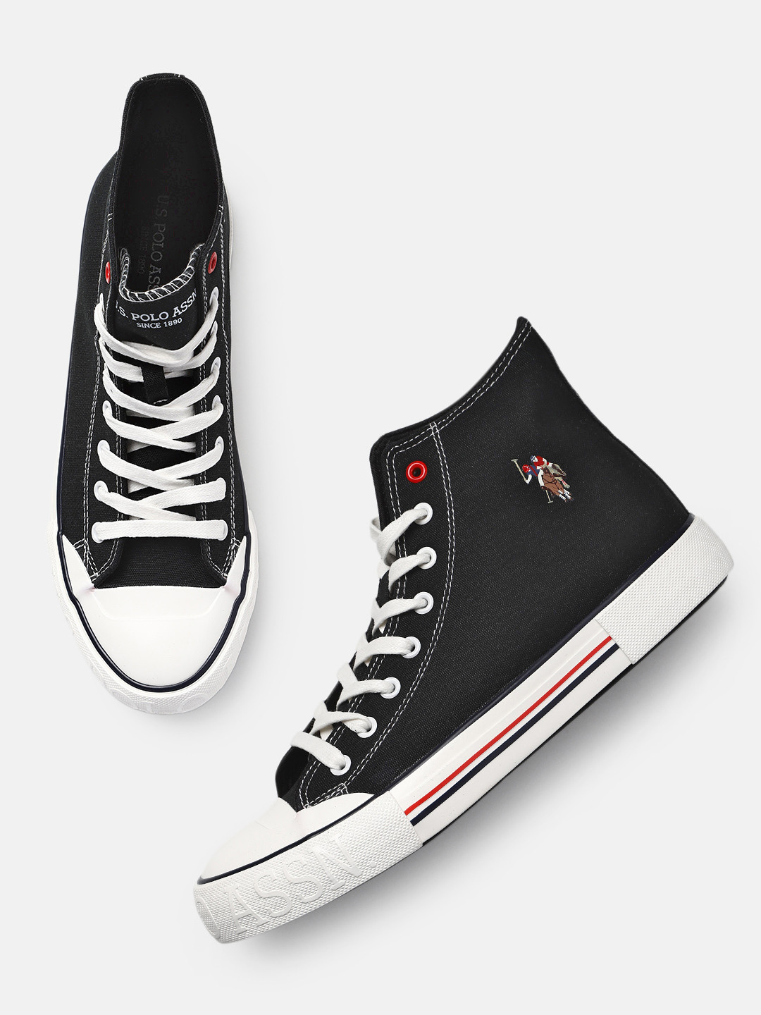 polo high top canvas shoes