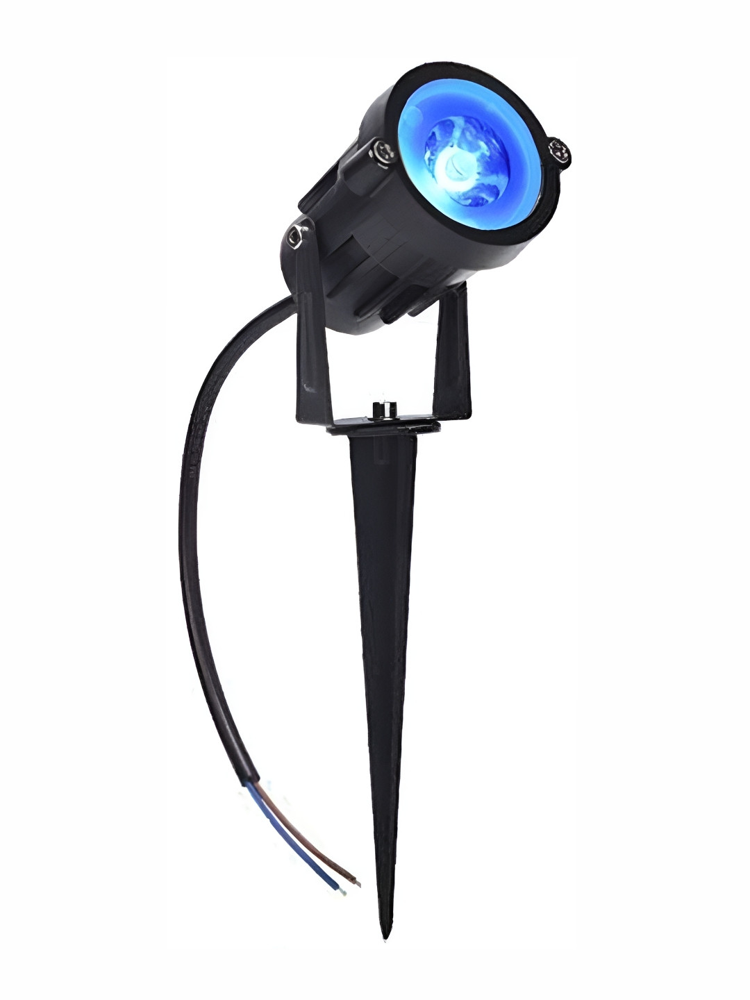 SPARK WORLD Black & Blue Aluminium Cyrindrical Shaped Outdoor Lamp