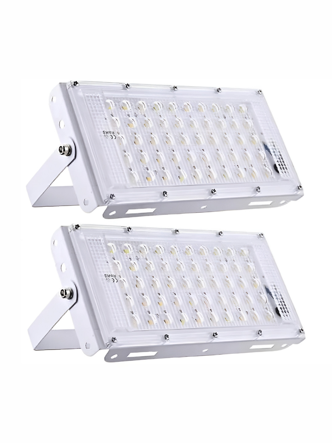 SPARK WORLD White 2 Pieces Rectangle Iron Outdoor Lamps
