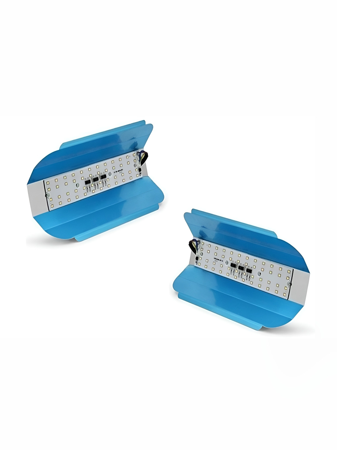 SPARK WORLD White & Blue 2 Pieces Metal Frustum Outdoor Lamps