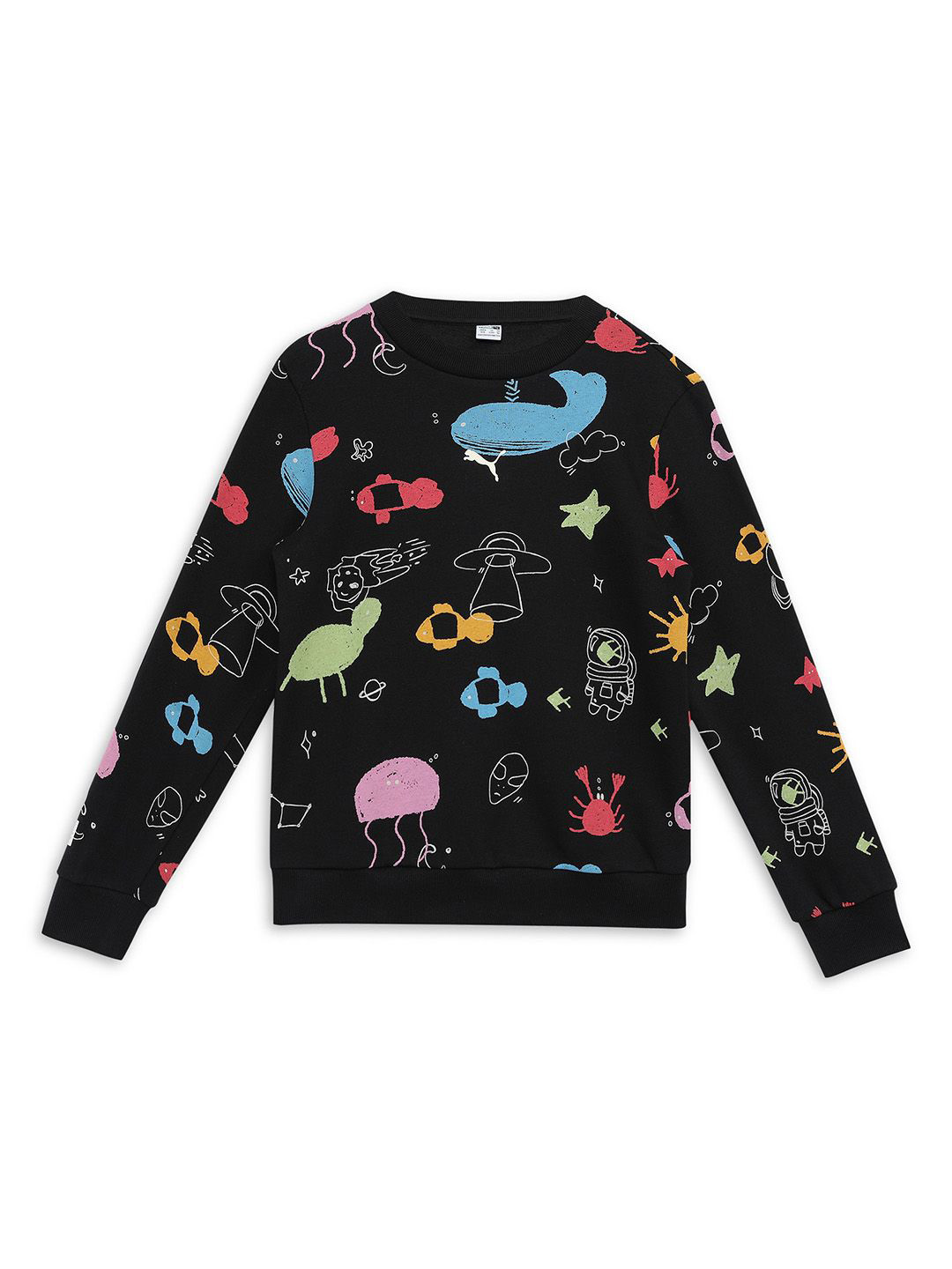Puma Classics Kids Printed Cotton Sweatshirt