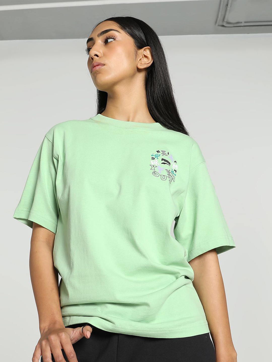 Puma DOWNTOWN Graphic Printed Relaxed Fit T-Shirt