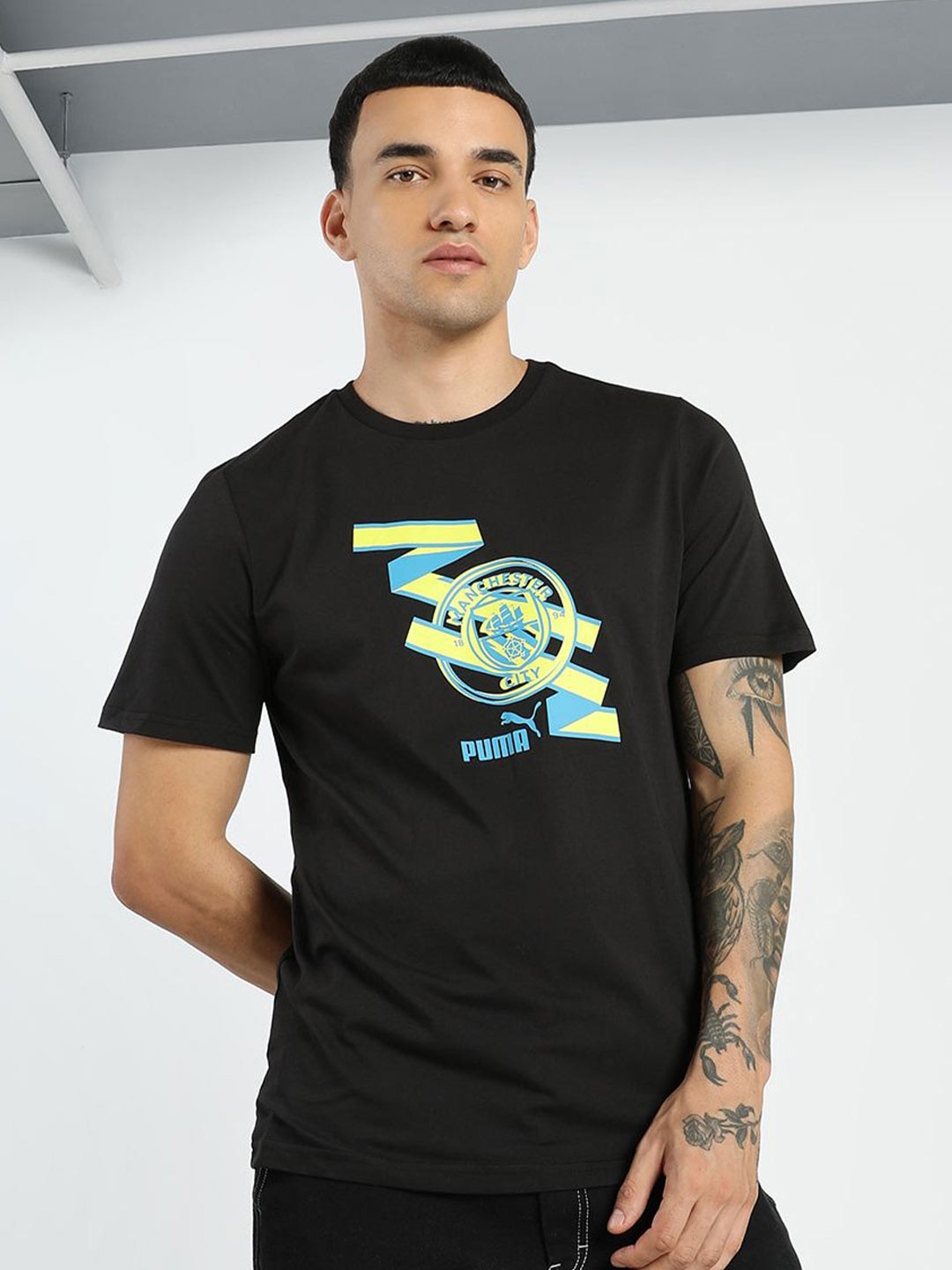 Puma Manchester City ftblCULTURE Men's Tee Short Sleeves Brand Logo Printed Tshirt