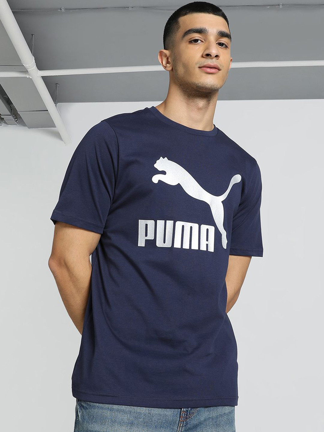 Puma Men's Metallic Logo Tee Tshirts