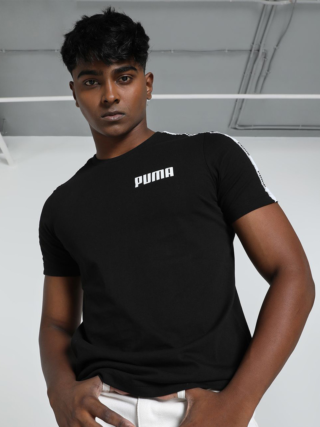 Puma Tape Cotton Slim-Fit T-Shirt