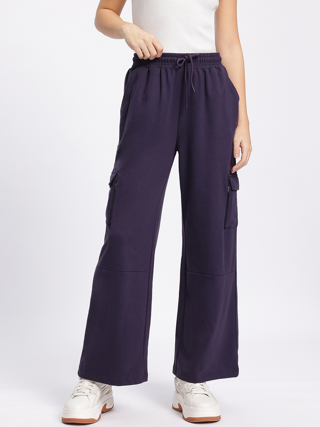 The Roadster Lifestyle Co. Women Carefree Comfort Cargo Track Pants
