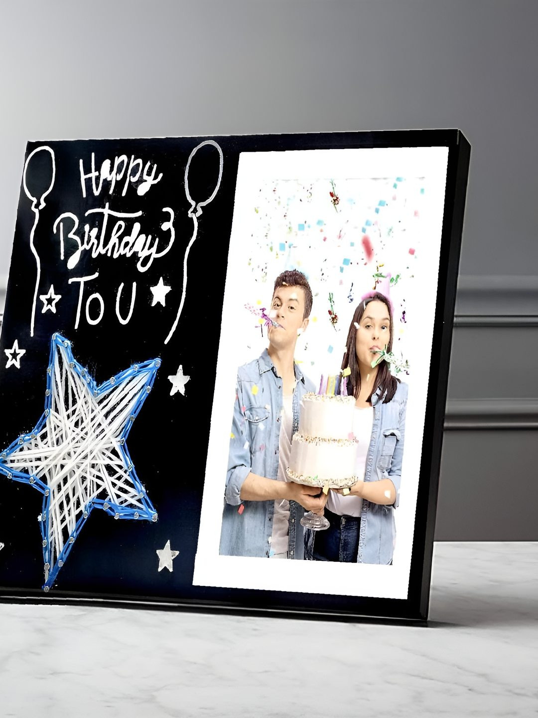 VAH Kya Bat Hai !! Black & White Printed Wooden Photo Frame