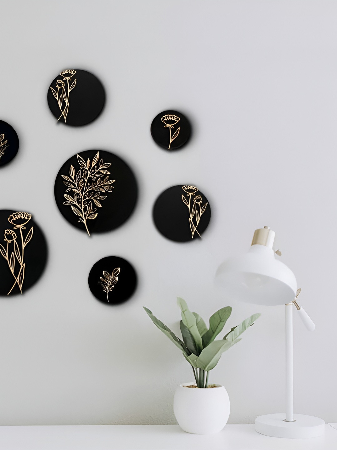 VAH Kya Bat Hai !! Wall Art Wood Glossy Sticking Hall 7Pcs Wall Hangings-19.3In