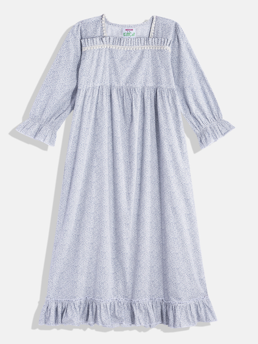 The Kaftan Company Girls  Floral Frilled Nighty