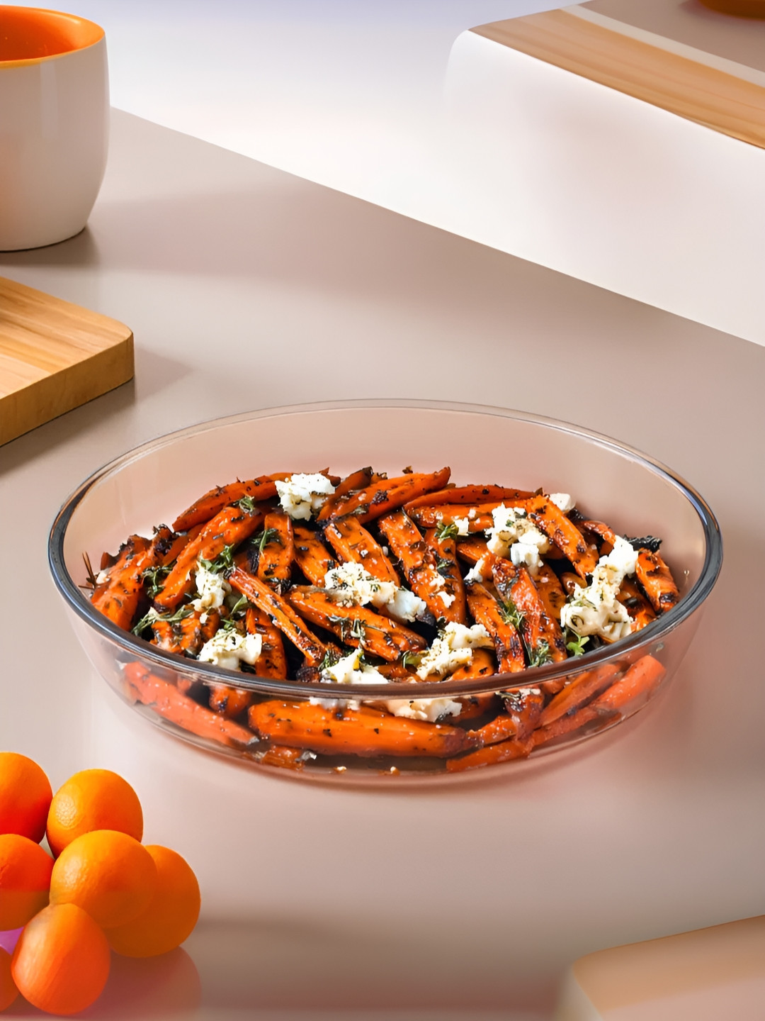 The Better Home Zeno Brown Oval Borosilicate Glass Baking Tray 1.6Ltr