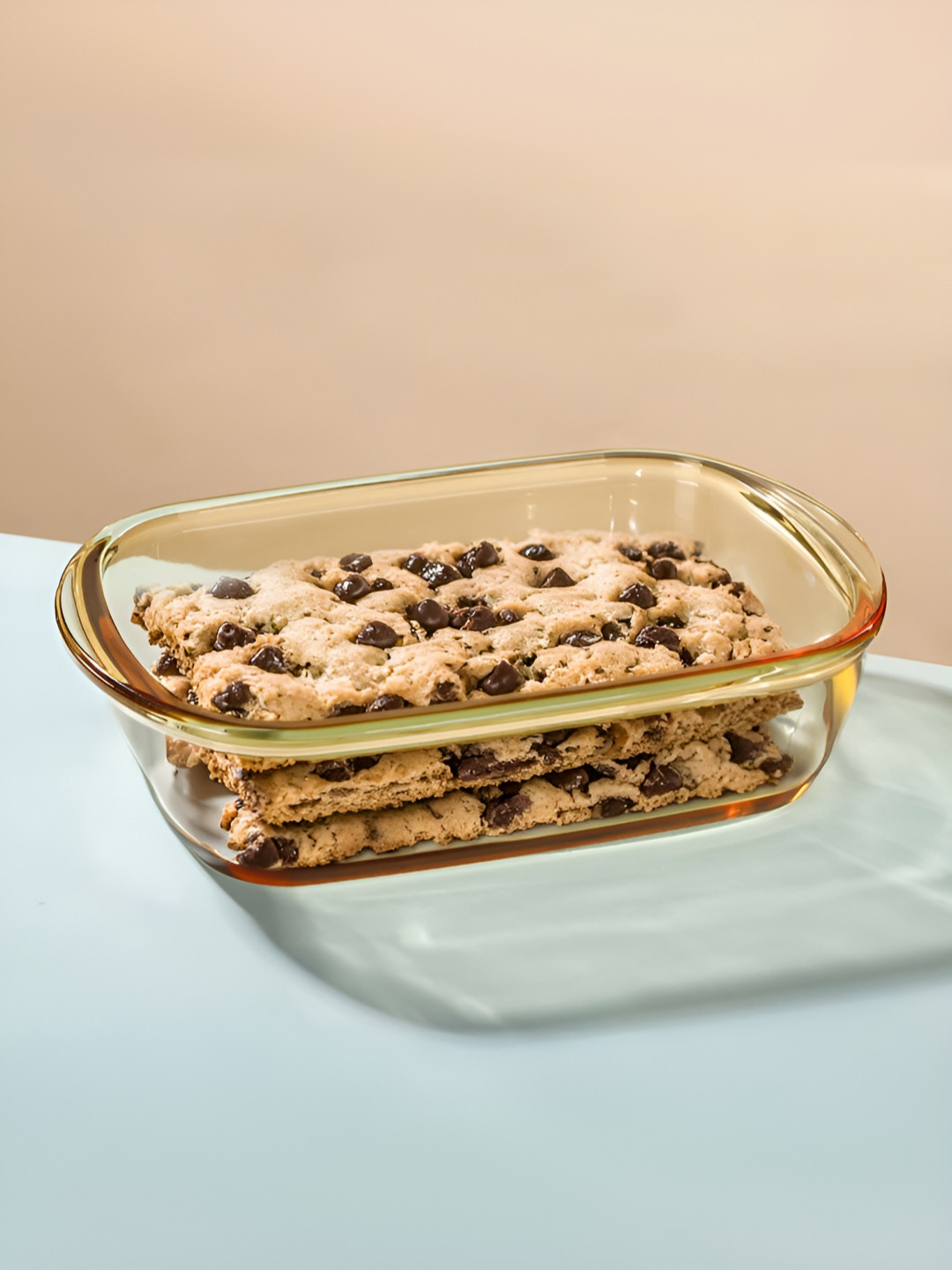The Better Home Zeno Brown Borosilicate Glass Baking Dish 3 Ltr
