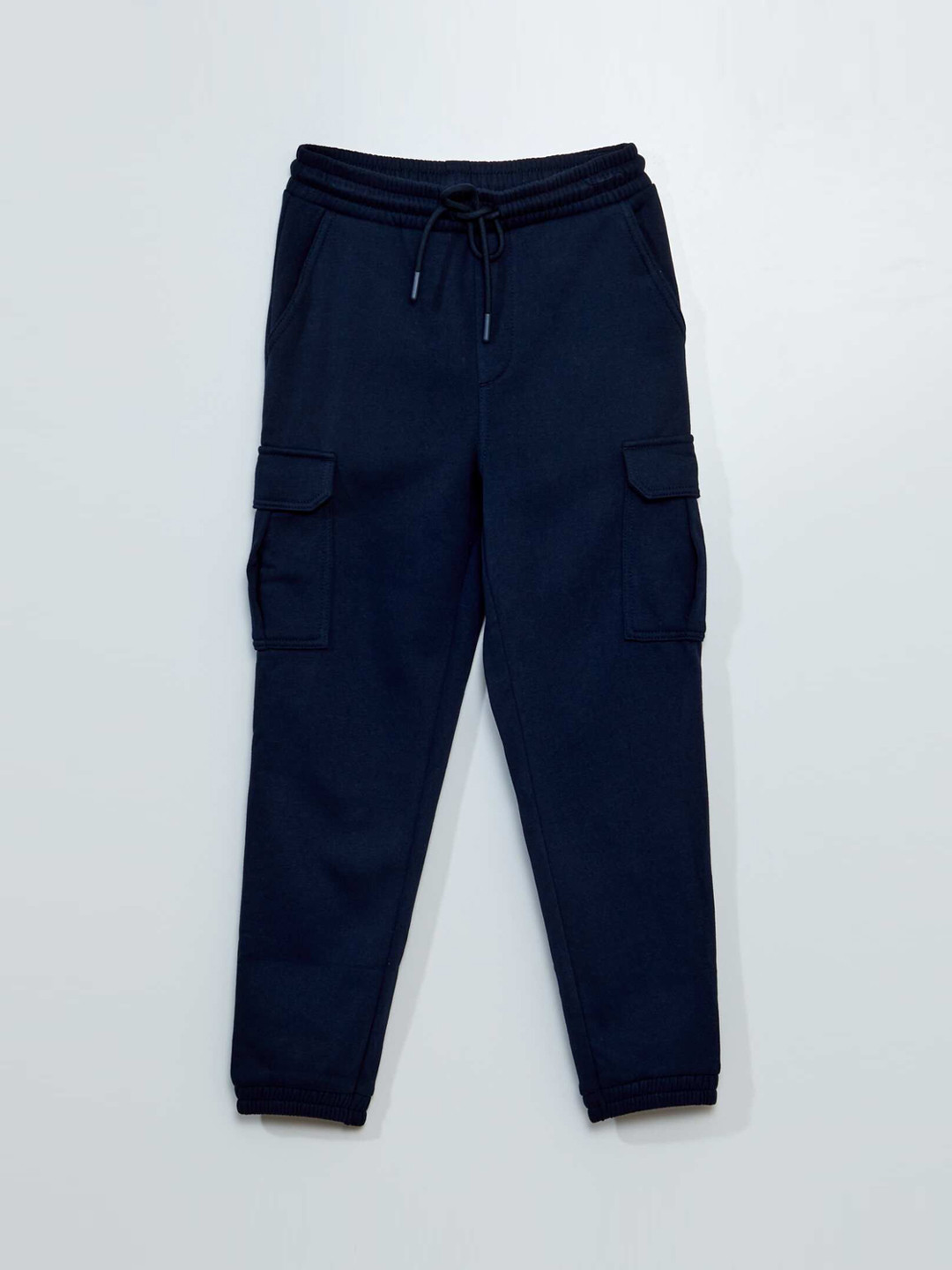 KIABI Boys Solid Mid-Rise Regular Fit Cargos Trousers